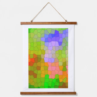 Abstraktes farbiges Wanddesign Wandteppich Mit Holzrahmen