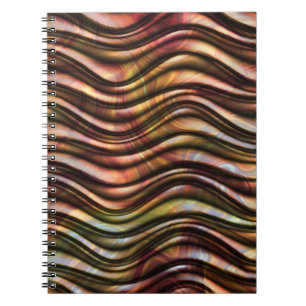 Abstraktes Farbiges Wavy-Textur-Notebook Notizblock