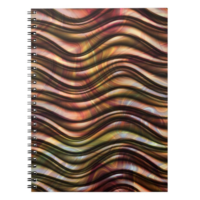 Abstraktes Farbiges Wavy-Textur-Notebook Notizblock (Vorderseite)