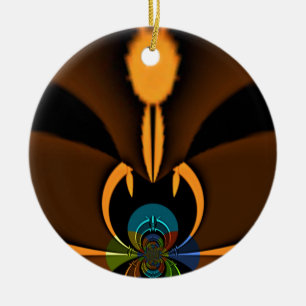 Abstraktes Farbkontrast-Kunstposter Keramikornament