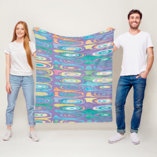 Abstraktes Farbmuster 1 Fleecedecke