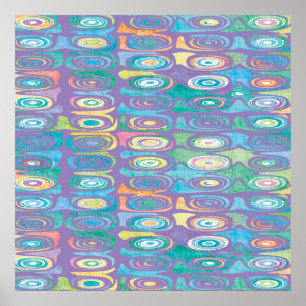 Abstraktes Farbmuster 1 Poster