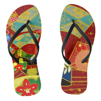 Abstraktes Farbmuster 4 Flip Flops