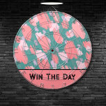 Abstraktes Farbmuster Dartscheibe<br><div class="desc">Mit diesem inspirierenden Zitat farbenfrohe Dartboard lassen Sie sich ein wenig motivieren. "Win The Day" in schwarz Vintagen modernen Schriftart, der ein wenig von einem Gatsby-Flair hat. Aber Sie können auch den Text für eine andere schnelle Erinnerung oder einen anderen Namen ändern oder so etwas wie "alles in", wenn Sie...</div>
