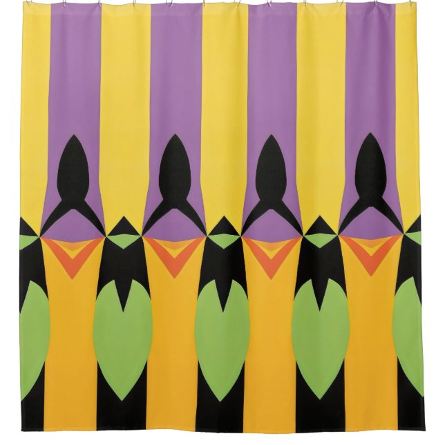 Abstraktes Farbmuster fett Duschvorhang (Vorderseite)