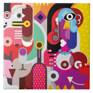 Abstraktes Farbmuster Fliese