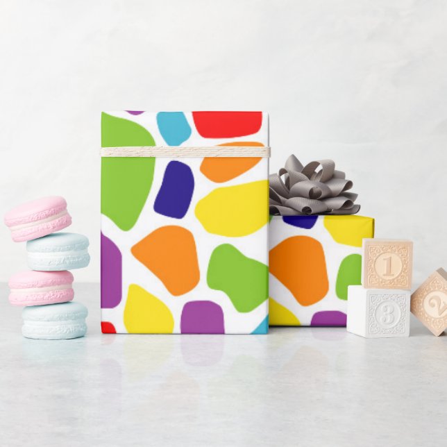 Abstraktes Farbmuster Geschenkpapier (Babyparty)
