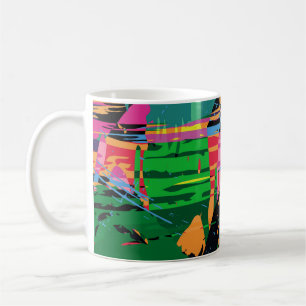 Abstraktes Farbmuster in Graffiti-Qualität v Kaffeetasse