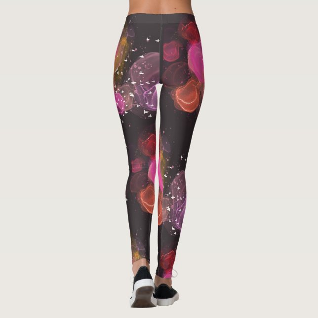Abstraktes Farbmuster Leggings (Rückseite)