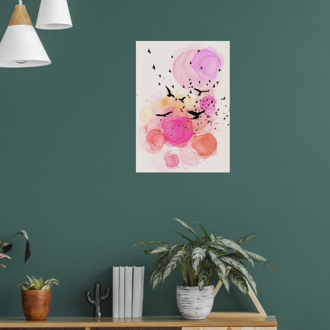 Abstraktes Farbmuster Poster (Wohnzimmer 1)