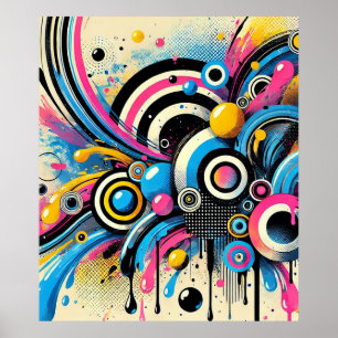 Abstraktes Farbmuster Poster