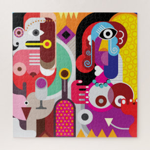 Abstraktes Farbmuster Puzzle