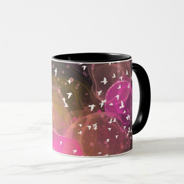 Abstraktes Farbmuster Tasse (VorderseiteRechts)