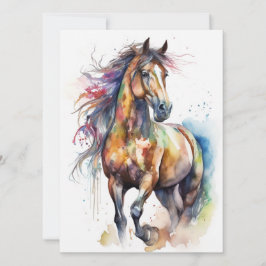 Abstraktes Farbpferd Karte