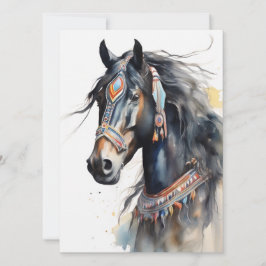 Abstraktes Farbpferd Karte