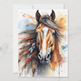 Abstraktes Farbpferd Karte