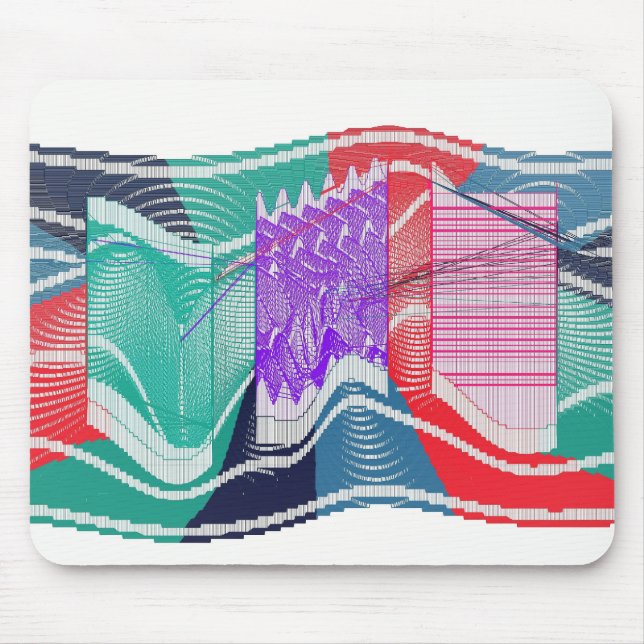 Abstraktes Farbquant Winkelimpulsfeld  Mousepad (Vorne)
