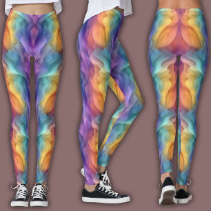 Abstraktes Farbverlaufsmuster   Regenbogenwelle Leggings