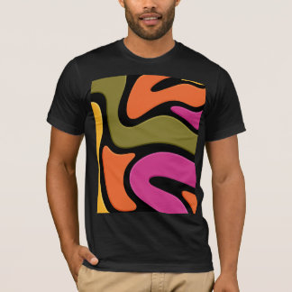 Abstraktes Farbwellent-Shirt. T-Shirt