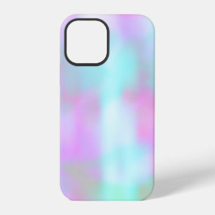Abstraktes Faux-Hologramm Farbige Rosa Blau iPhone 12 Pro Hülle