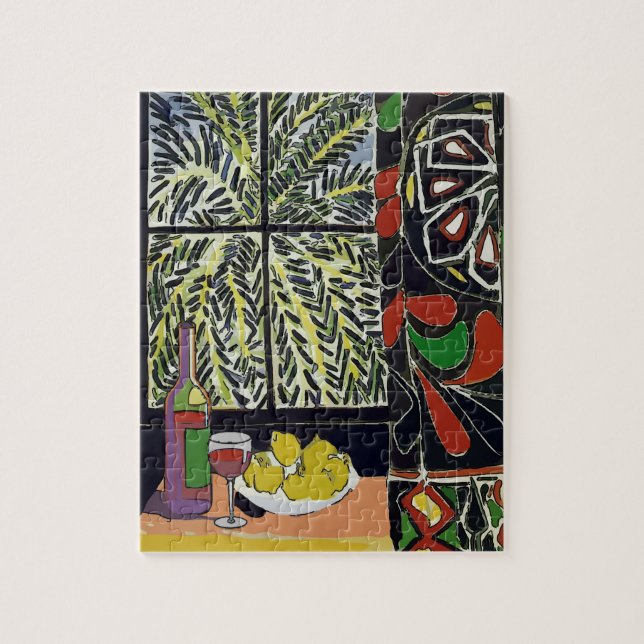 Abstraktes Fenster mit Wein Puzzle (Vertikal)