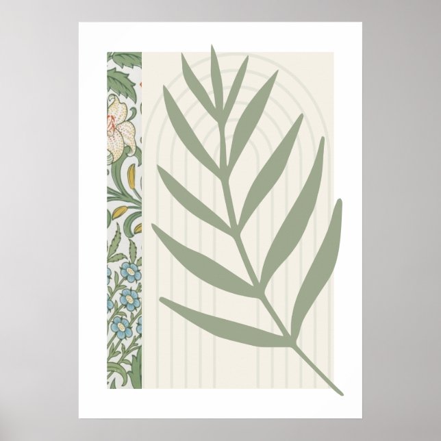 Abstraktes Fern Leaf Poster (Vorne)