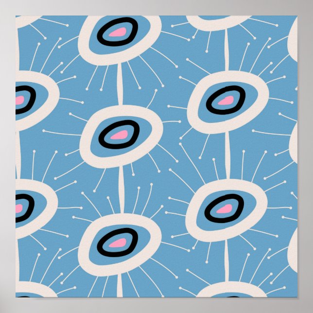 Abstraktes festes Mittelalter Moderne Poster (Vorne)