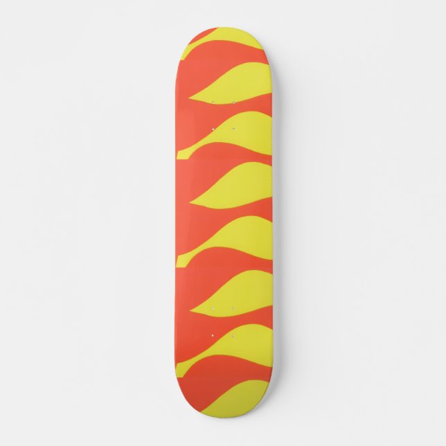 Abstraktes Feuer-Skateboard-Deck Skateboard (Vorne)