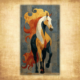 Abstraktes Feuerpferd – Kühne moderne Pferdekunst Poster