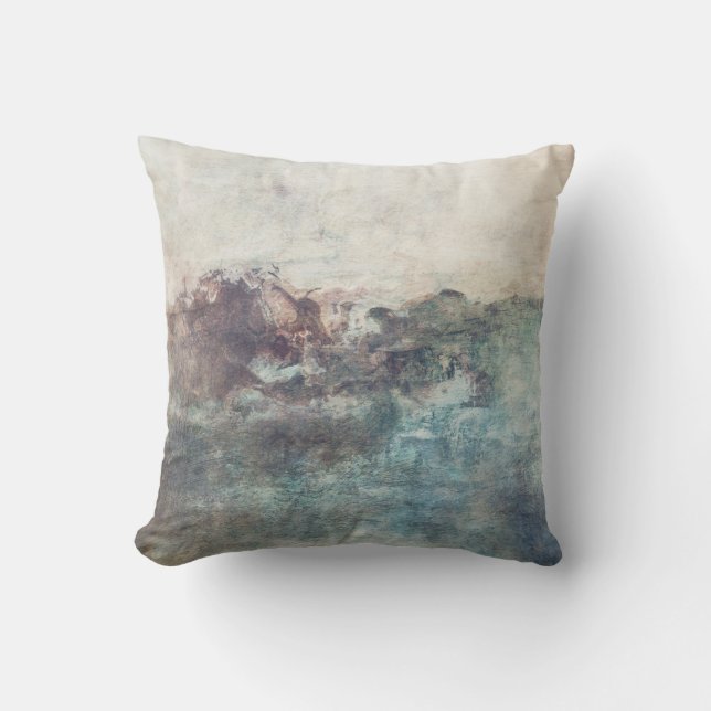 Abstraktes "finden Sie meine Richtungs-magnetisch" Kissen (Vorderseite)