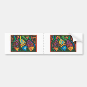 Abstraktes Fisch-Kunstdesign Autoaufkleber