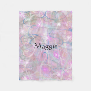 Abstraktes Fleece-Decke in Rosa Fleecedecke