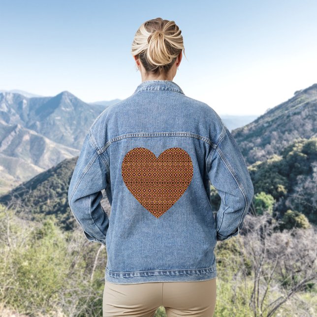 Abstraktes Fliesenmuster Denim Jacket Jeansjacke (Von Creator hochgeladen)