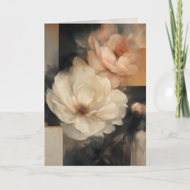 "Abstraktes Floral" Karte (Vorderseite)