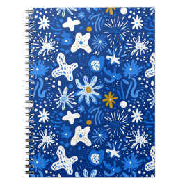 Abstraktes floral Star Muster Spiral-Bound Noteboo Notizblock