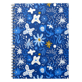 Abstraktes floral Star Muster Spiral-Bound Noteboo Notizblock