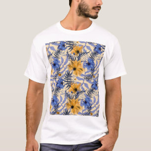 Abstraktes Floral: Wasserfarbe Modernes Muster T-Shirt