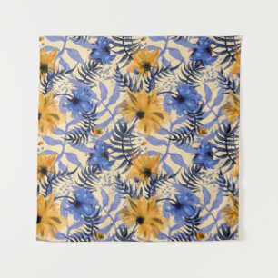 Abstraktes Floral: Wasserfarbe Modernes Muster Wandteppich