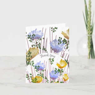 Abstraktes Florales Botanisches Dankeschön-Karte Dankeskarte