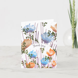 Abstraktes Florales Botanisches Dankeschön-Karte Dankeskarte