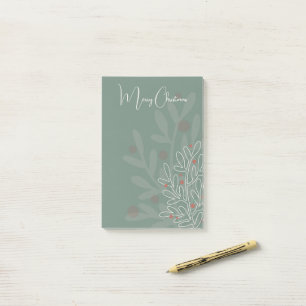 Abstraktes florales Design für Weihnachtsferien Post-it Klebezettel
