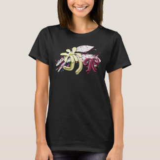 Abstraktes florales Graffiti modernes lebendiges G T-Shirt