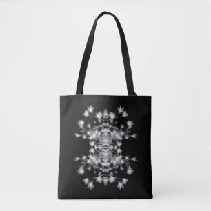 Abstraktes florales Grafikmuster Schwarz/Weiß