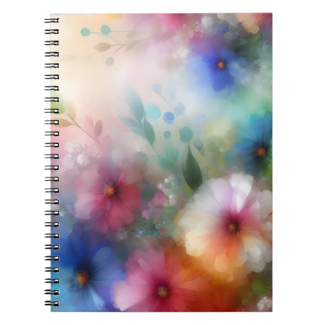 Abstraktes Florales im Wasserfarben-Stil Notizblock (Vorderseite)