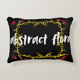 Abstraktes florales Kunstdesign Moderne Blume Dekokissen