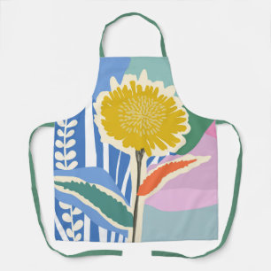 Abstraktes Florales Löwenzahn-Farbblock-Moderne Schürze