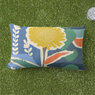 Abstraktes Florales Löwenzahn-Farbfeld Modern  Kissen Für Draußen