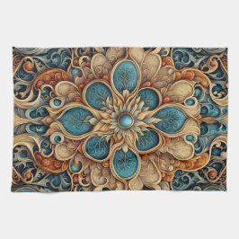 abstraktes florales Muster 7 Geschirrtuch