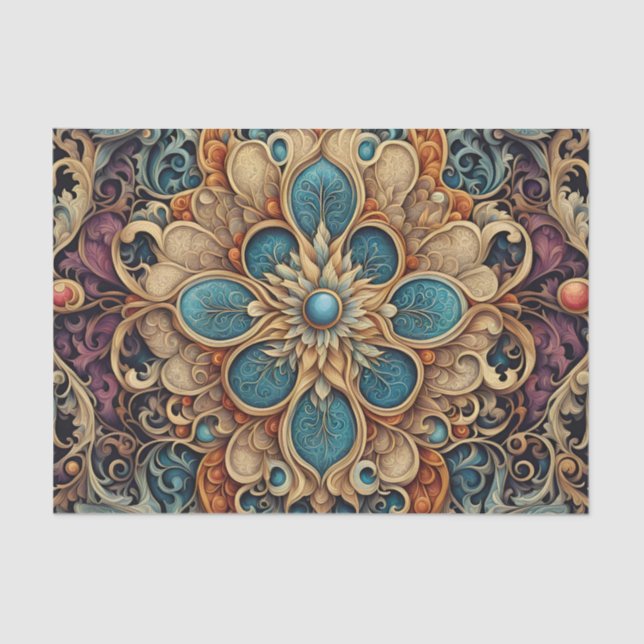 abstraktes florales Muster 7 Seidenpapier (Vorderseite)