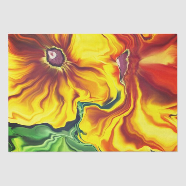 Abstraktes florales Shabby Chic Decoupage Seidenpapier (Vorderseite)